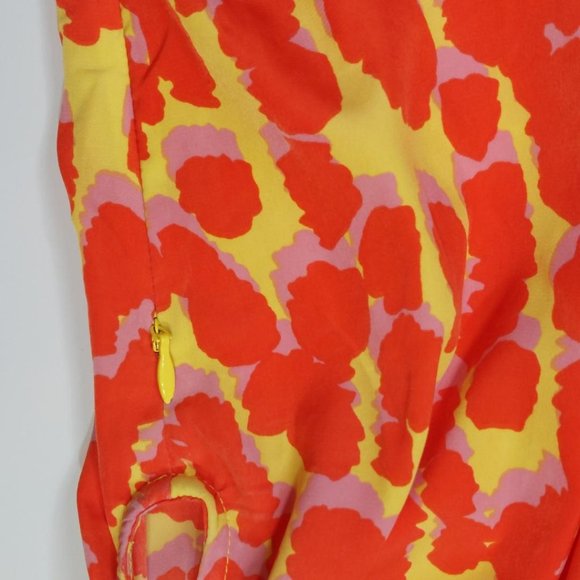 Gap Lava Orange Yellow Spotted Print Summer Dress - Size 10 - Picture 6 of 6
